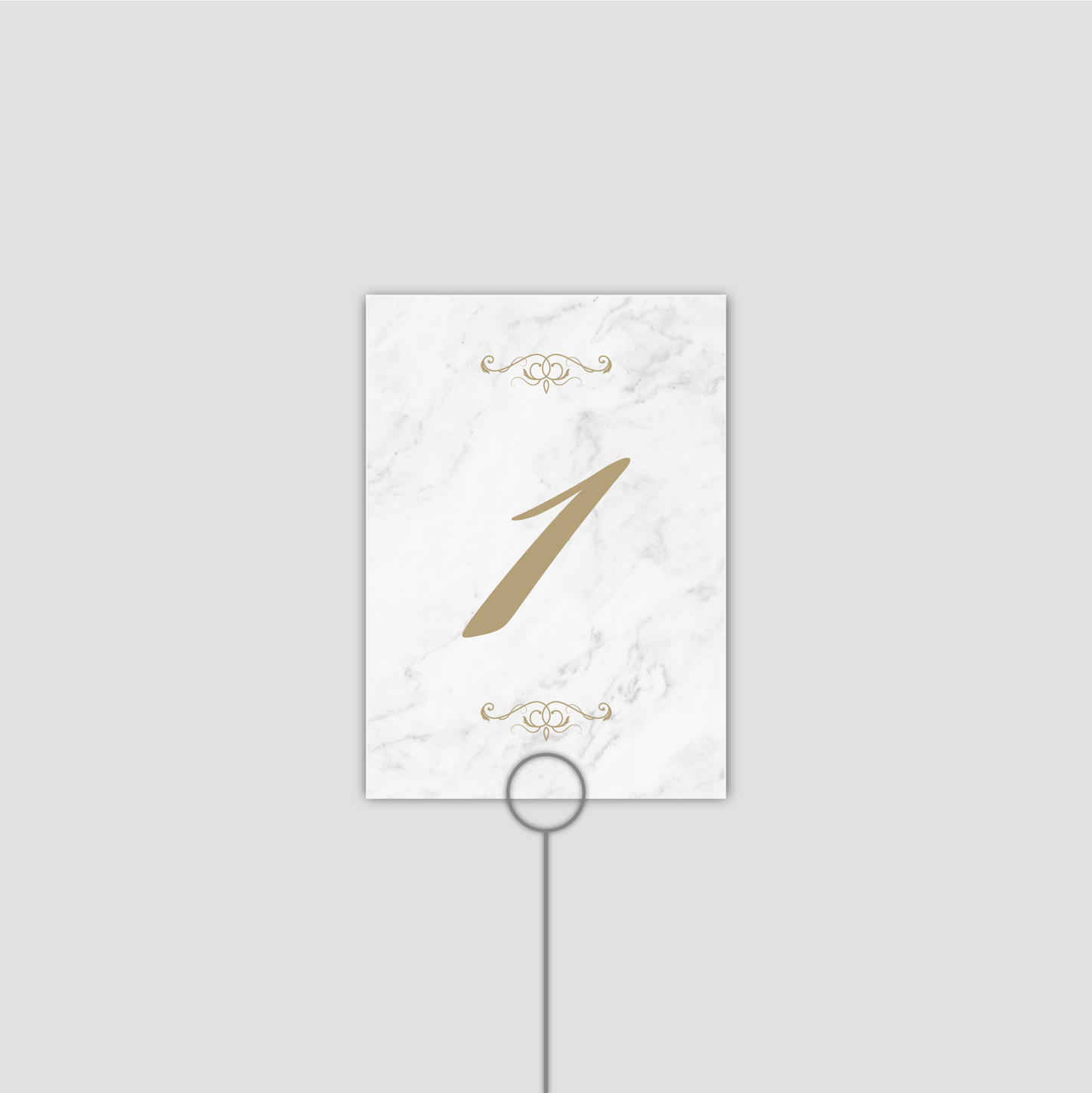 Elegant Marble Table Number Cards