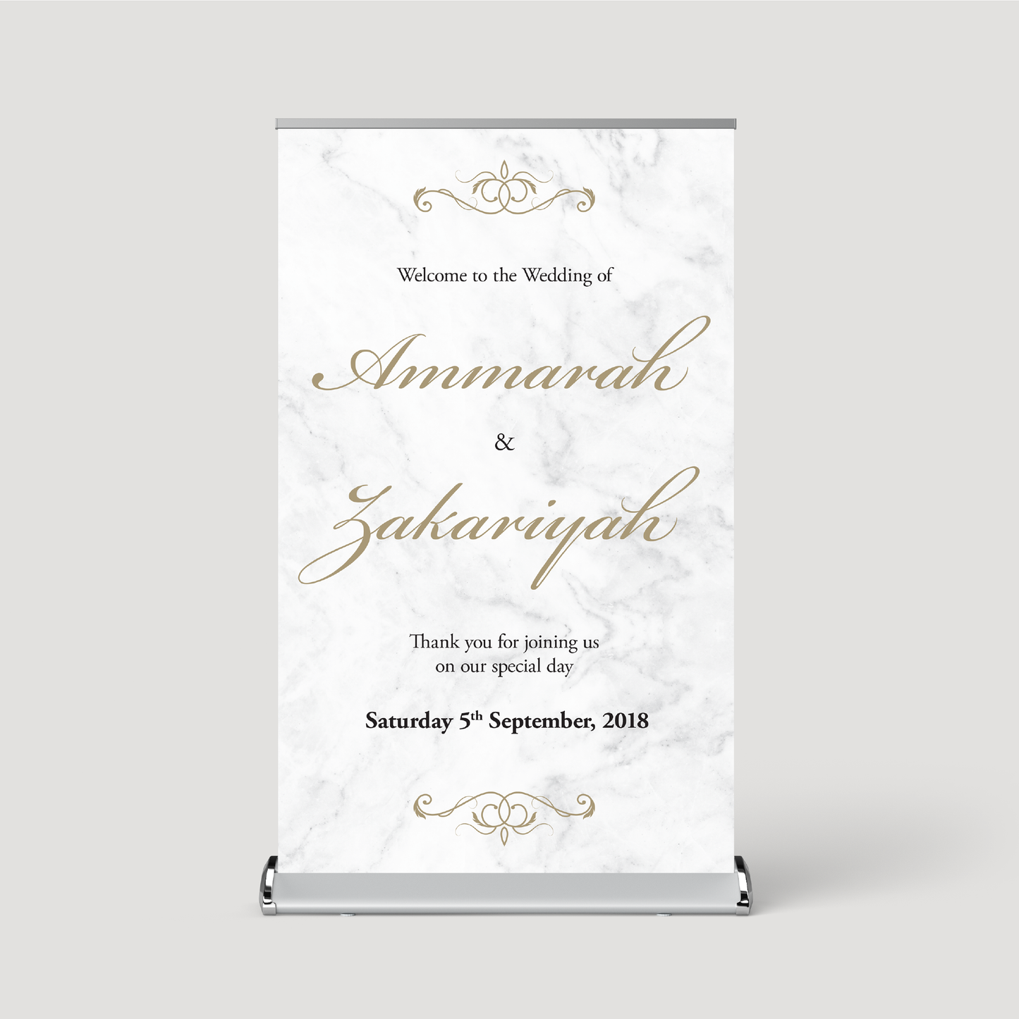Elegant Marble Roller Banner