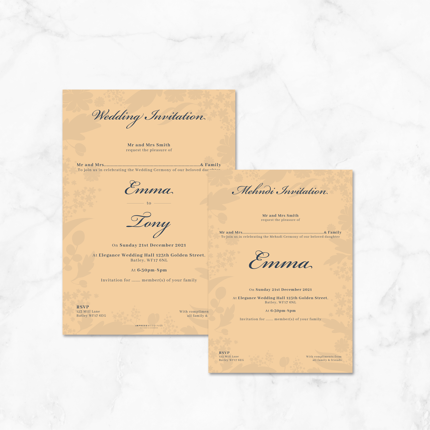 Wedding Invitation (Floral 004)
