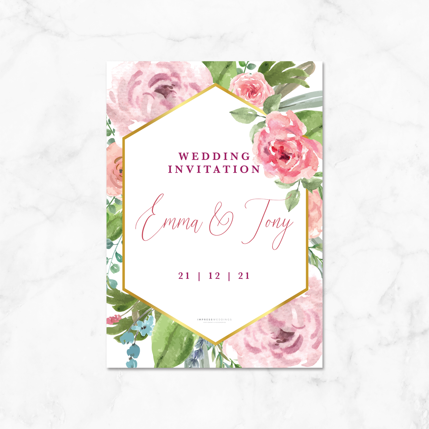 Wedding Invitation (Floral 006)