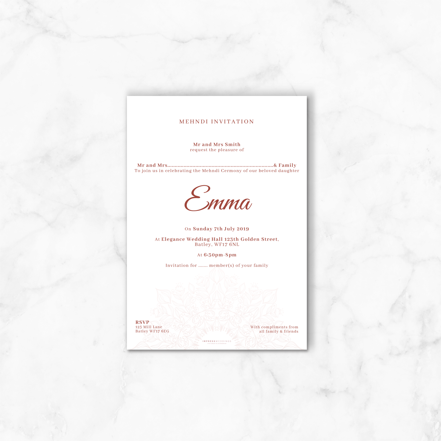 Wedding Invitation (GEO 001)