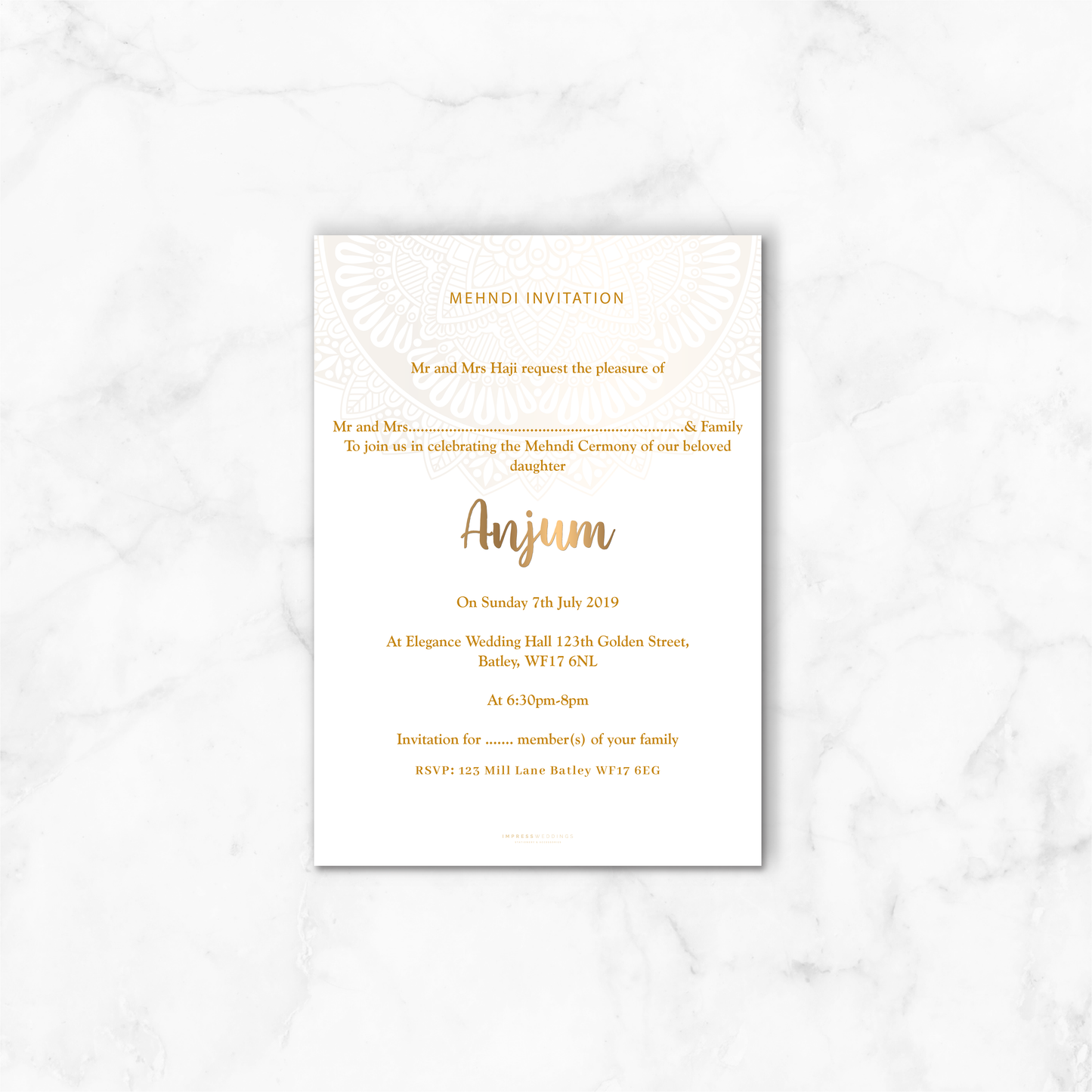 Wedding Invitation (GEO 002)