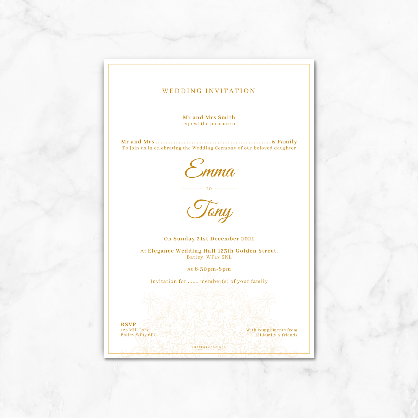 Wedding Invitation (GEO 003)