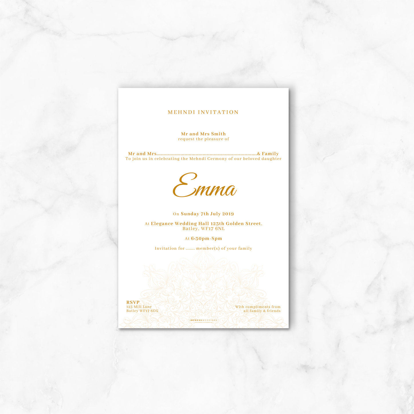 Wedding Invitation (GEO 003)