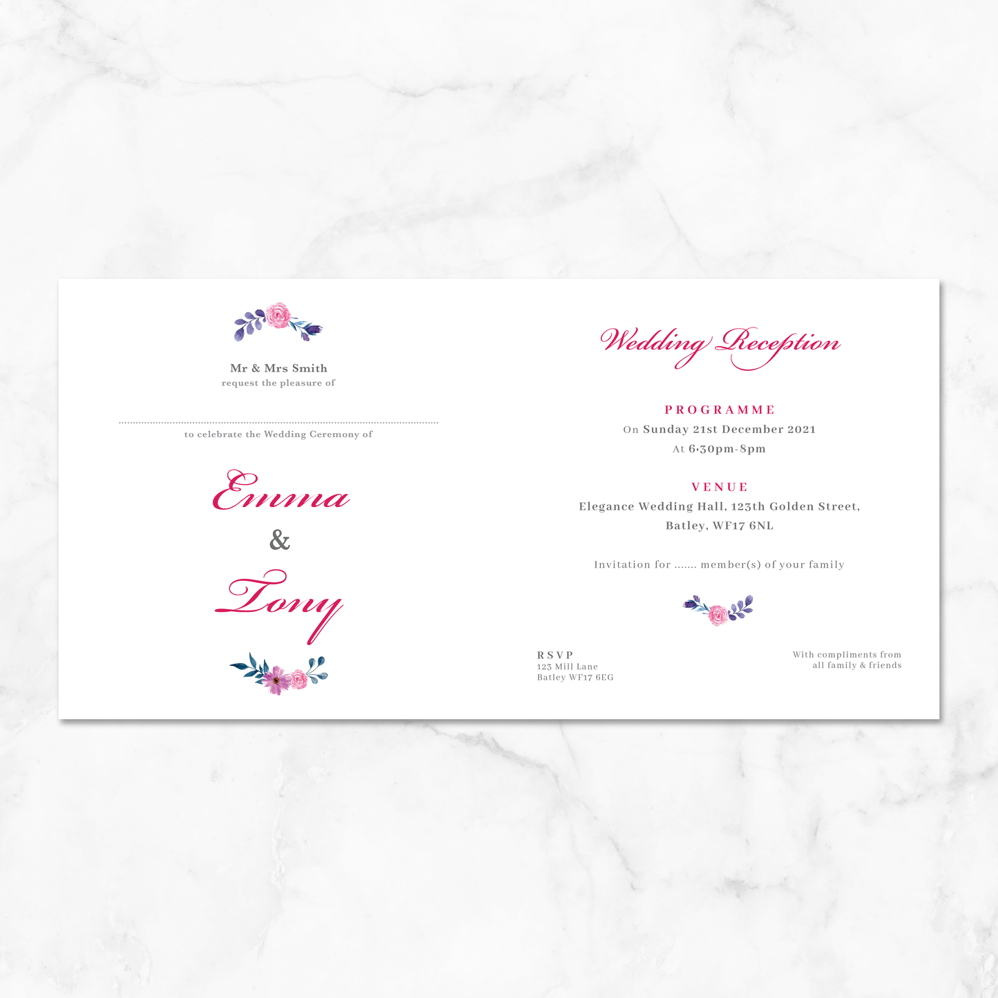 Wedding Invitation (SQ Folded 02)