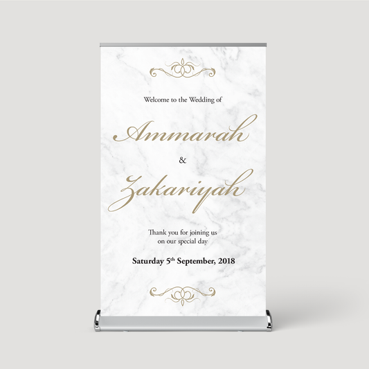 Elegant Marble Roller Banner