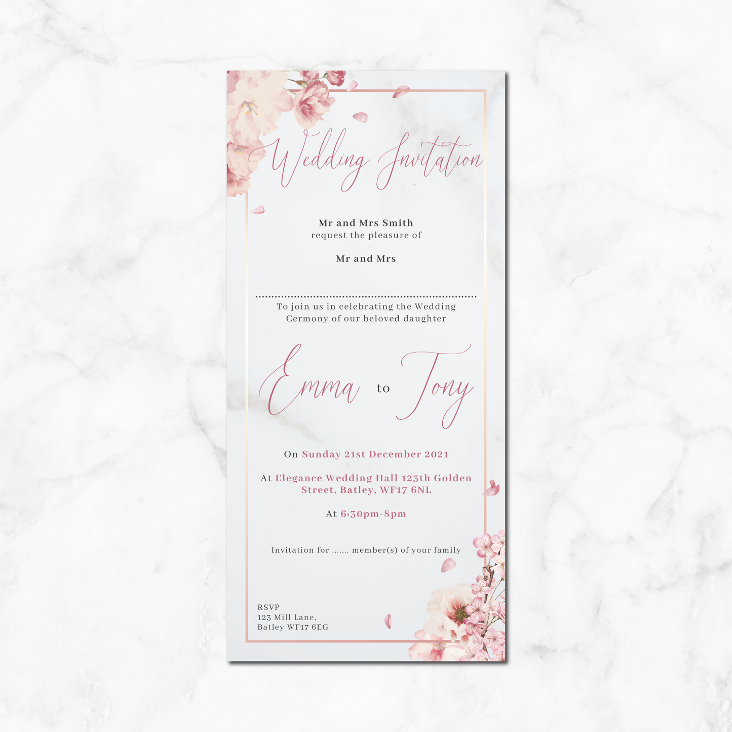 Wedding Invitation (DL Pocket 03)