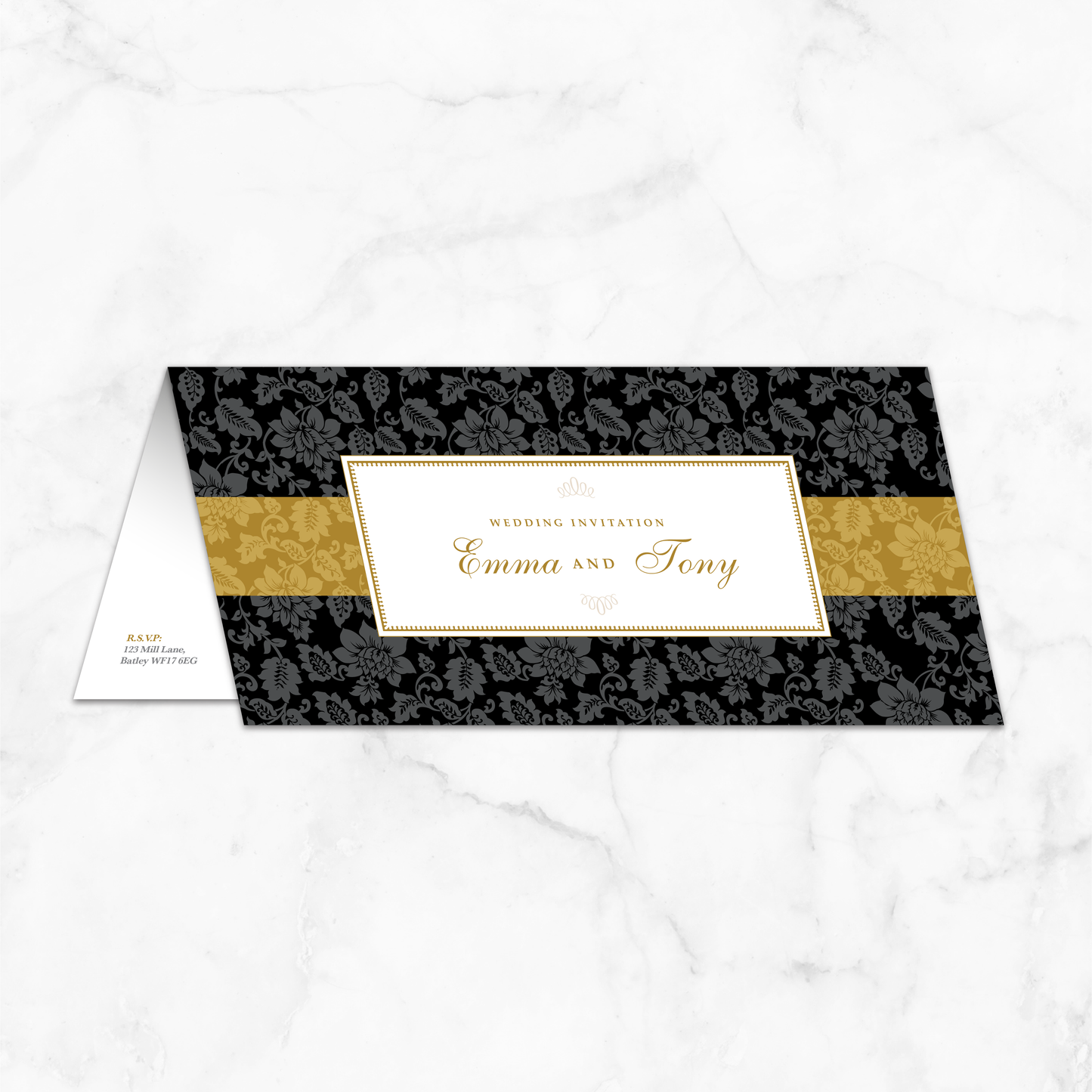 Wedding Invitation (DL Folded 001)