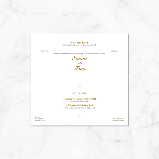 Wedding Invitation (DL Folded 001)