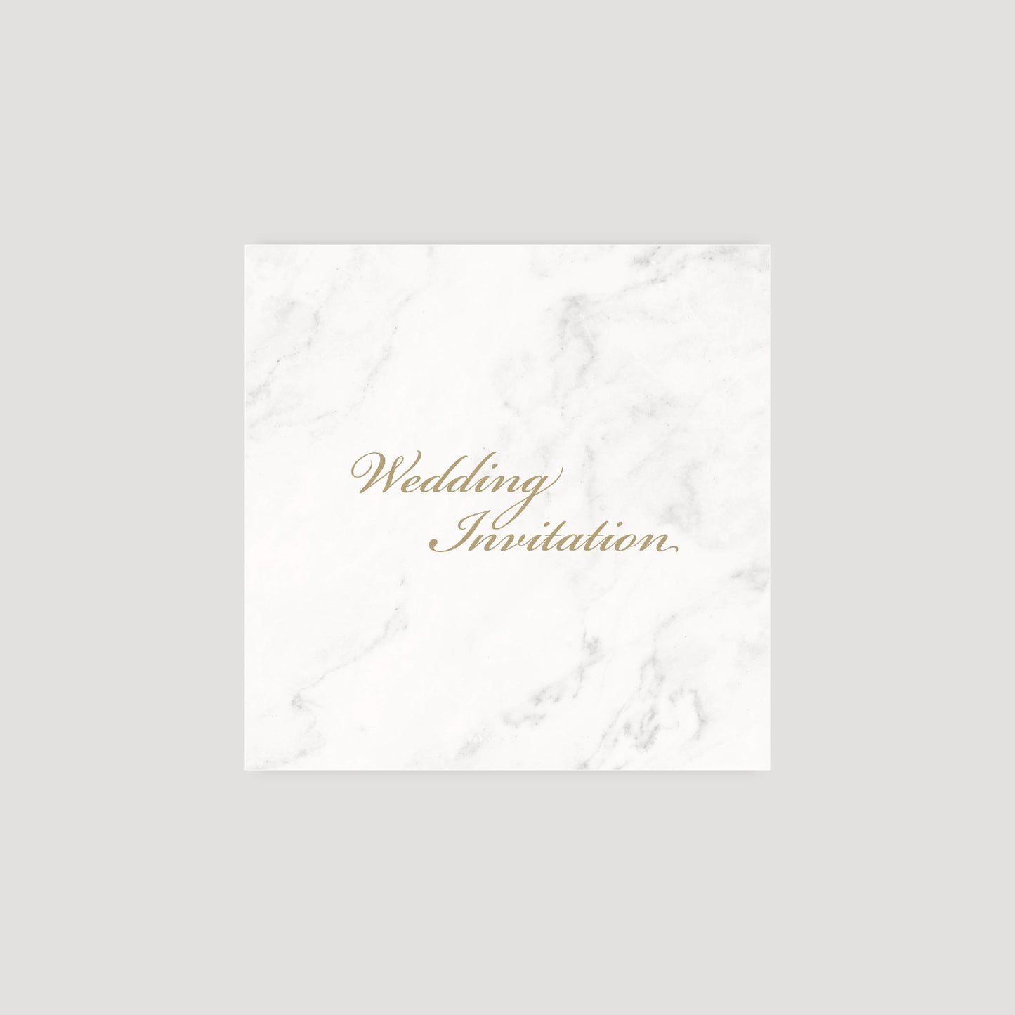 Square Folded Wedding Invitation (Elegant Marble)