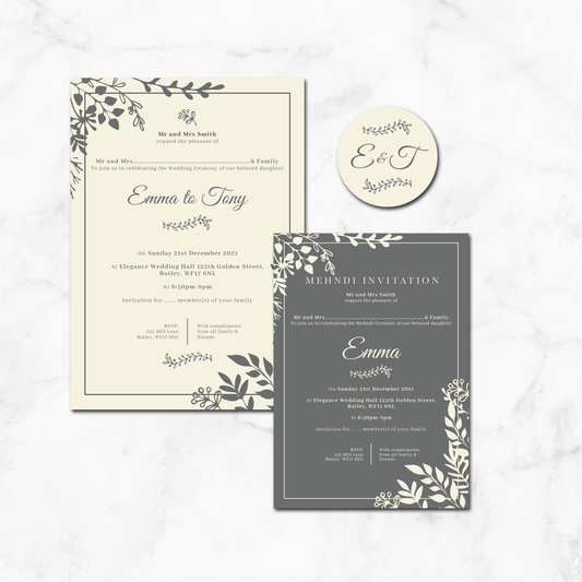 Wedding Invitation (Floral 008)
