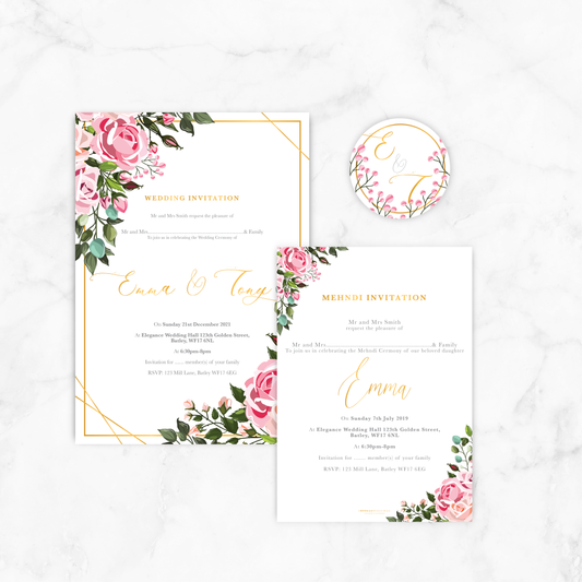 Wedding Invitation (Floral 001)