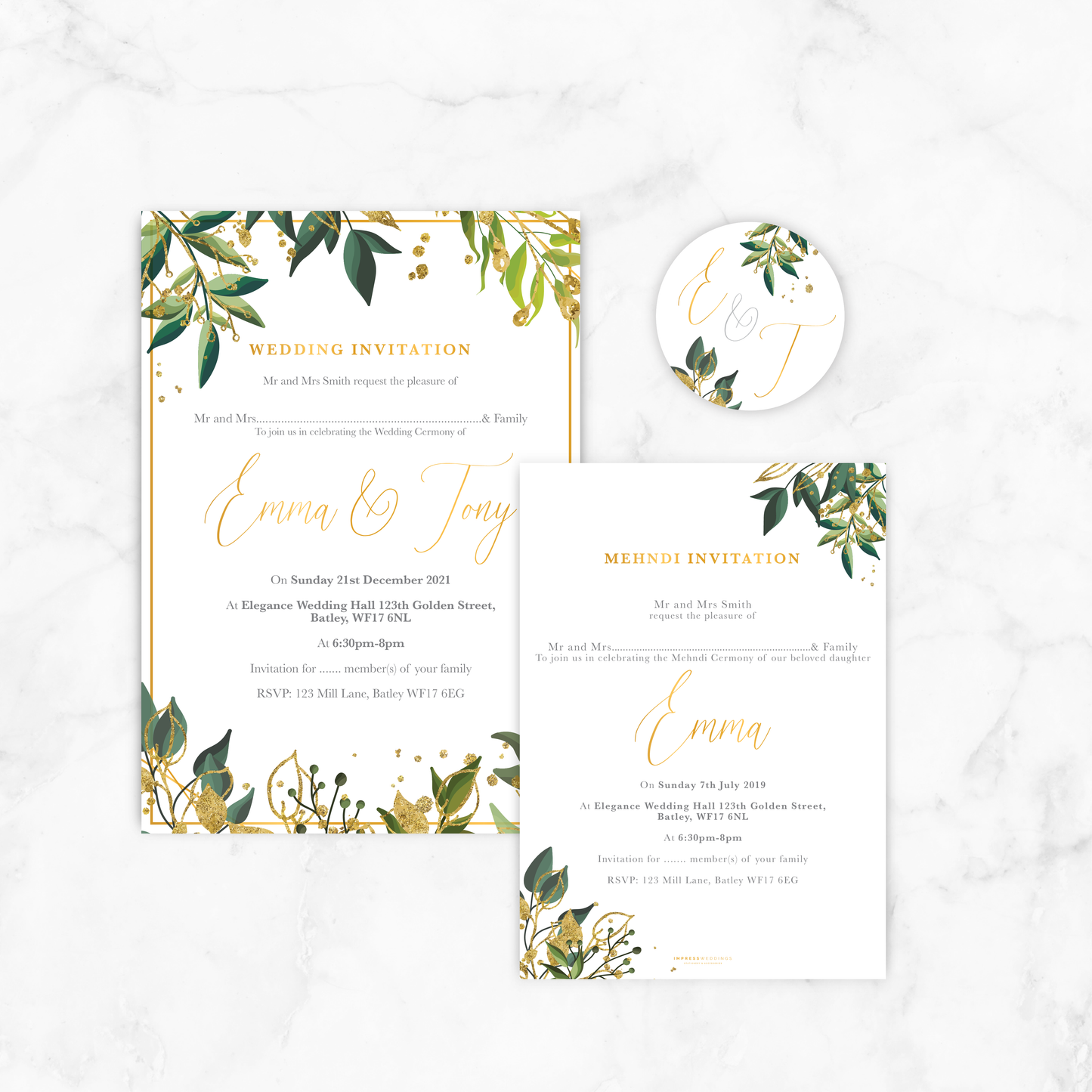 Wedding Invitation (Floral 002)