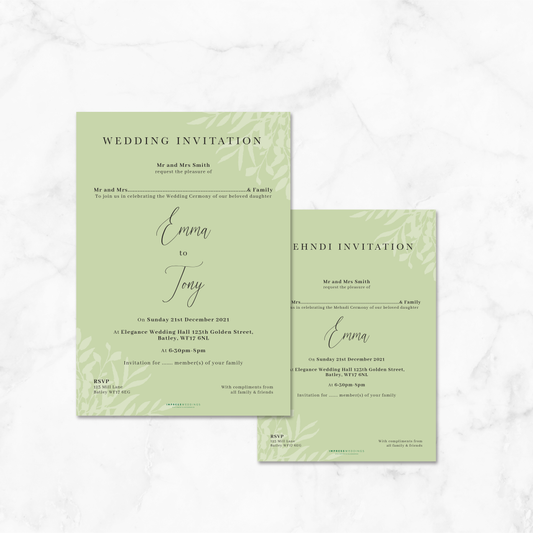 Wedding Invitation (Floral 007)