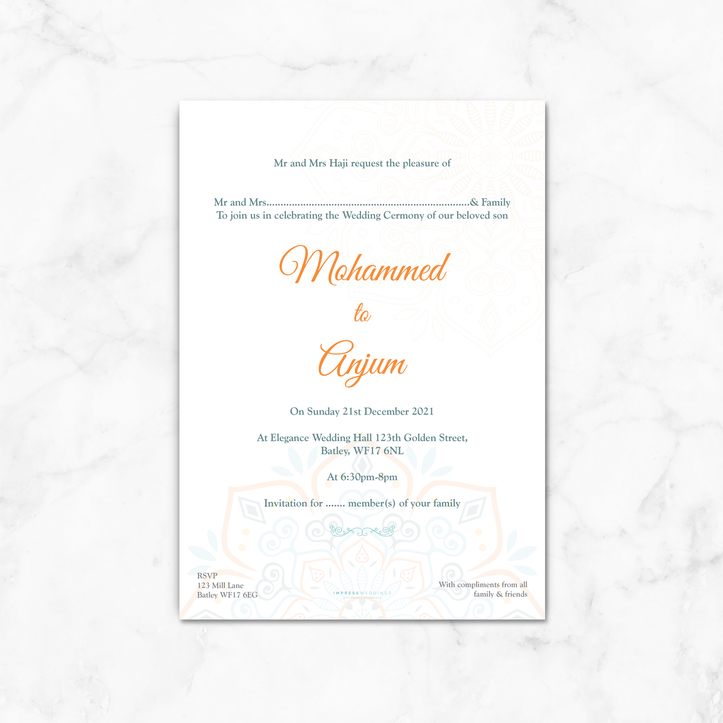 Wedding Invitation (GEO 004)