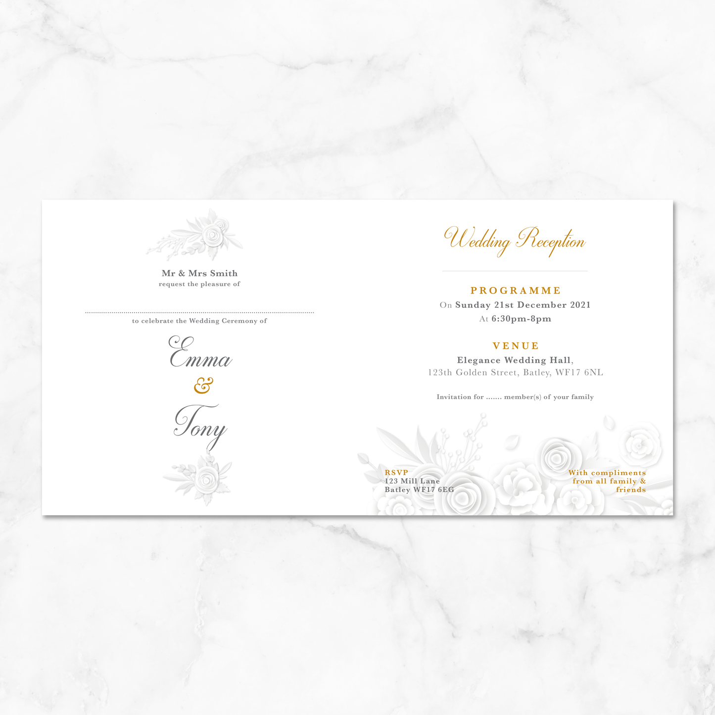 Wedding Invitation (SQ Folded 03)