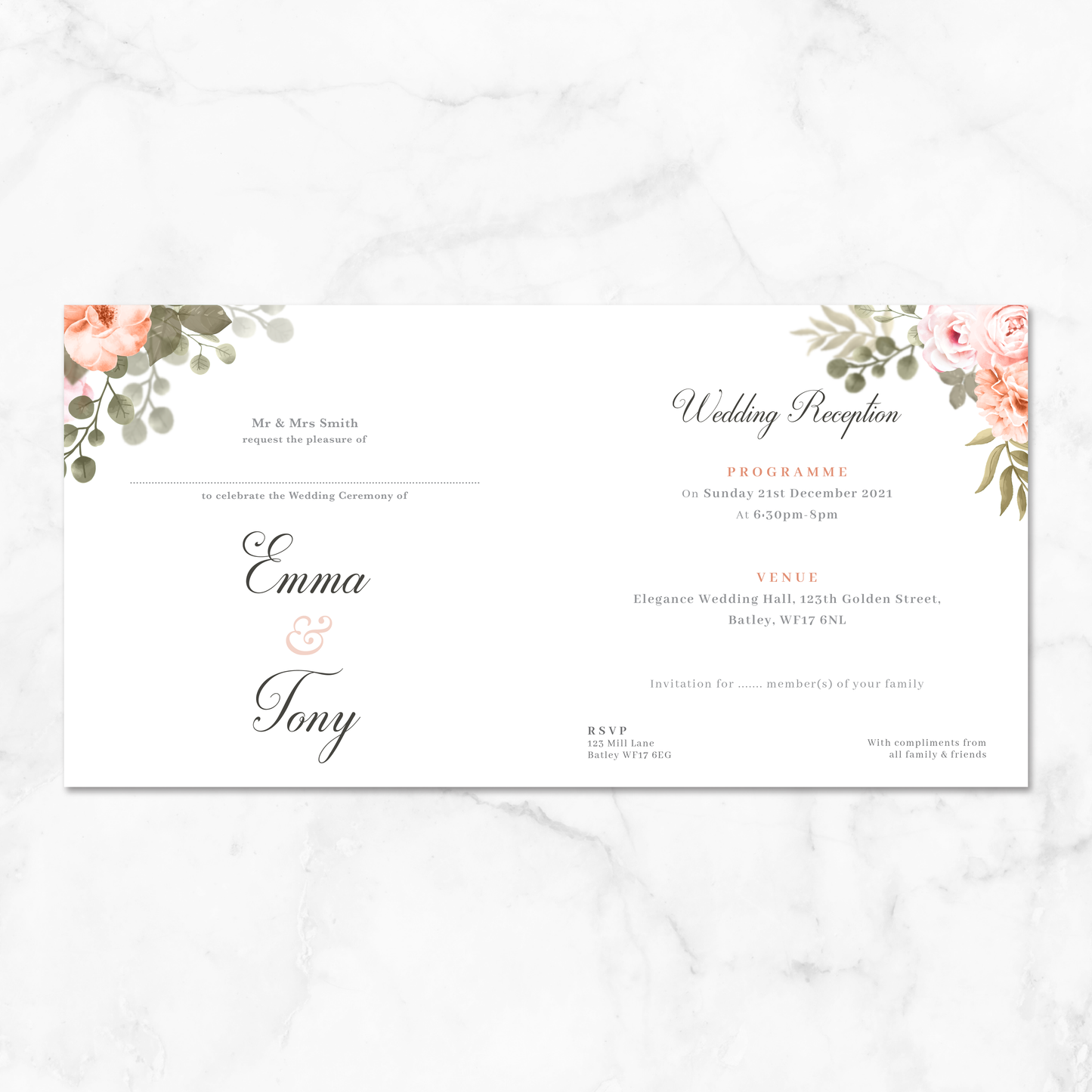 Wedding Invitation (SQ Folded 09)