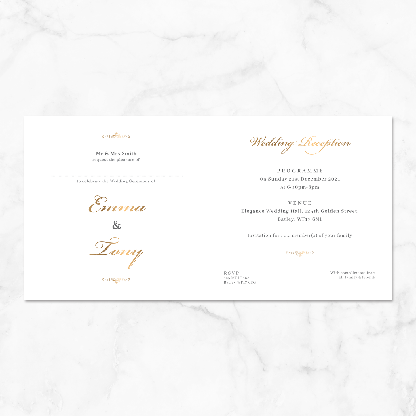 Wedding Invitation (SQ Folded 01)