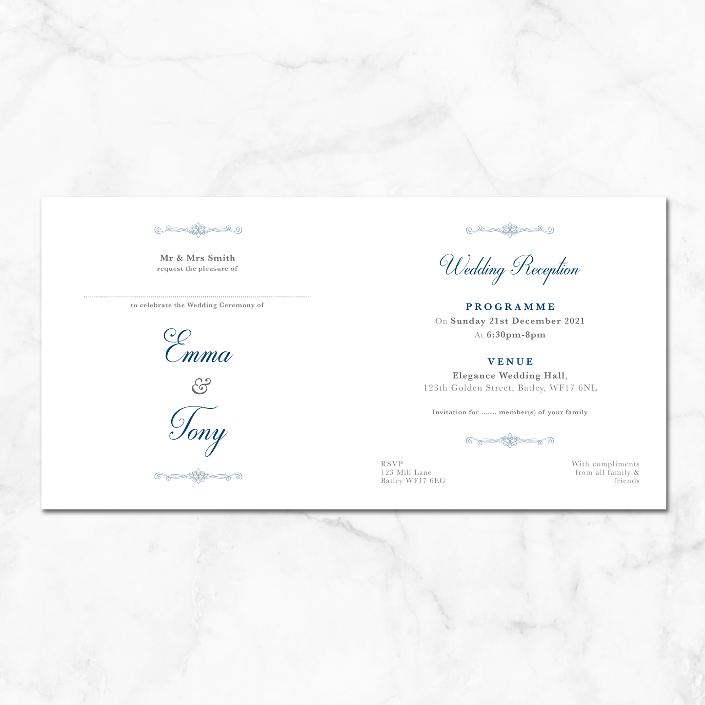 Wedding Invitation (SQ Folded 12)