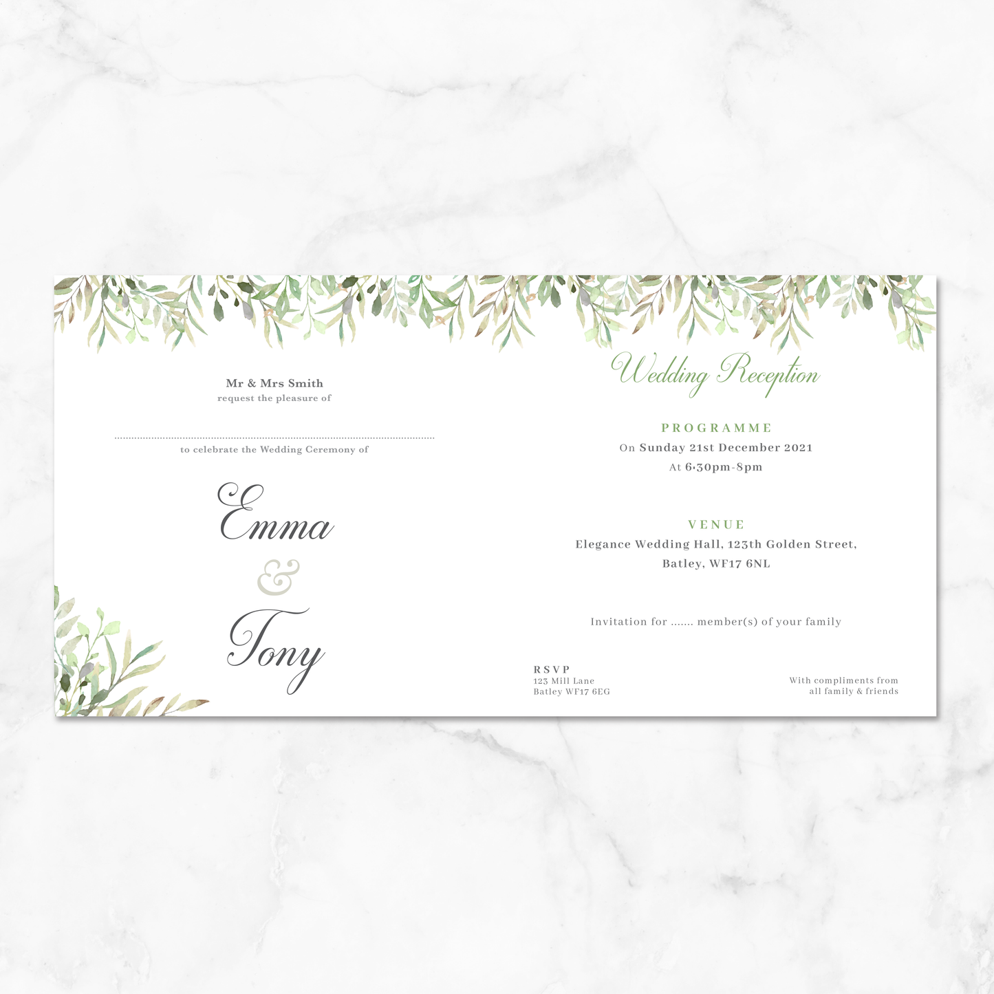 Wedding Invitation (SQ Folded 06)