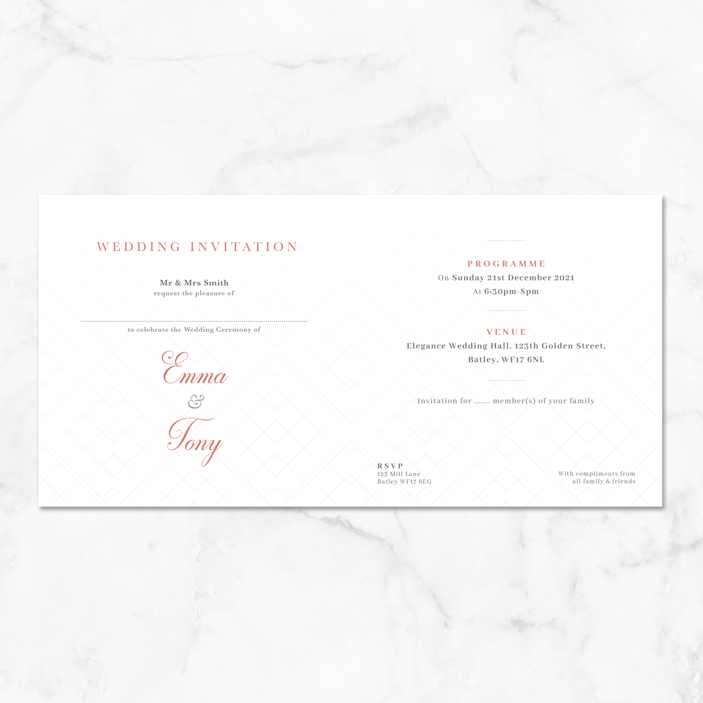 Wedding Invitation (SQ Folded 07)