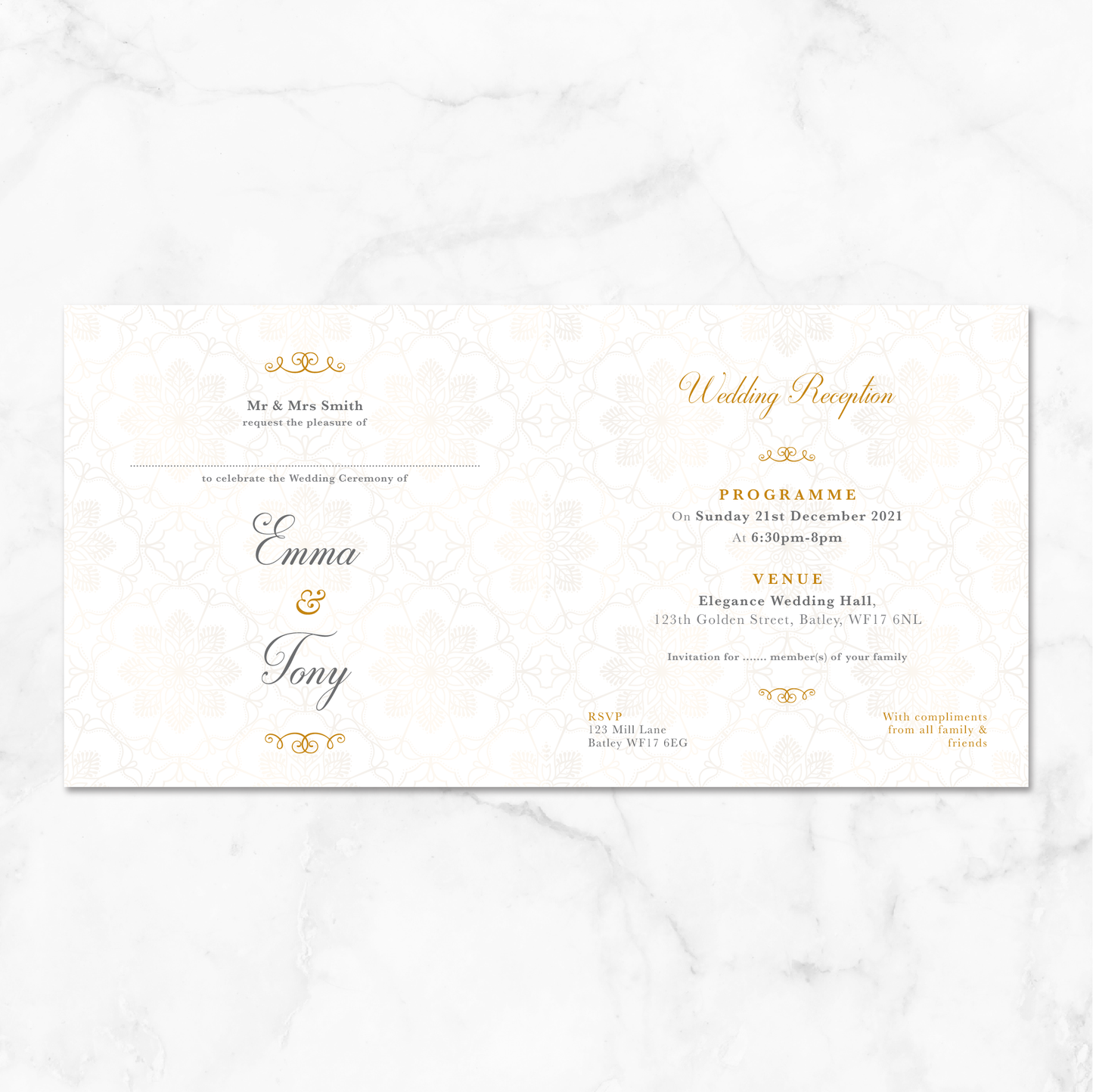 Wedding Invitation (SQ Folded 08)